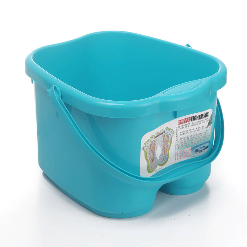 沃之沃脚底按摩泡脚桶塑料足浴桶洗脚盆优质洗脚桶足浴盆 红色 均码