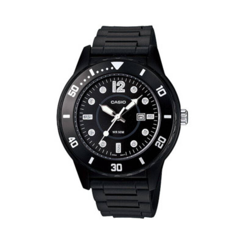 casio 卡西欧 女士圆形树脂表带石英手表 ltp-1330-1a/1 黑色