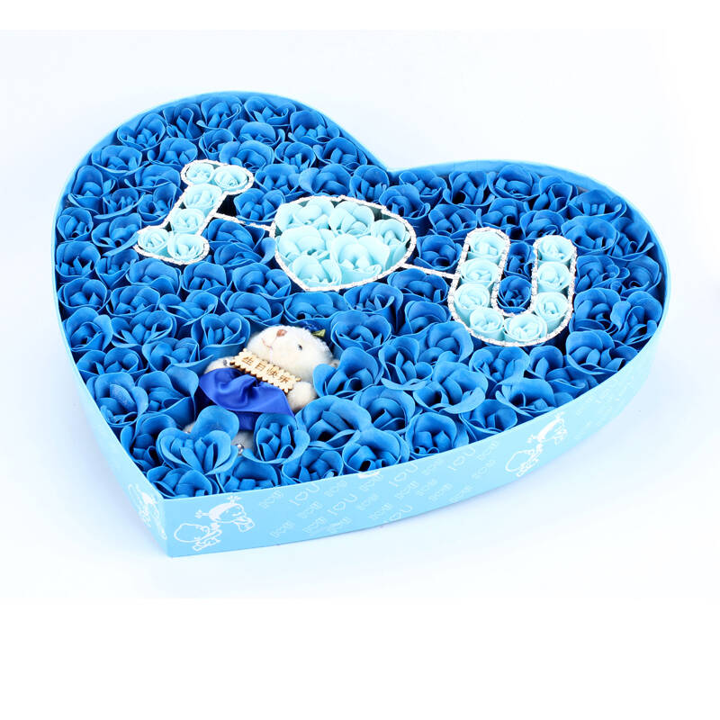 创意浪漫实用情人节礼物送女友老婆男朋友实用新奇特别浪漫 100朵蓝色