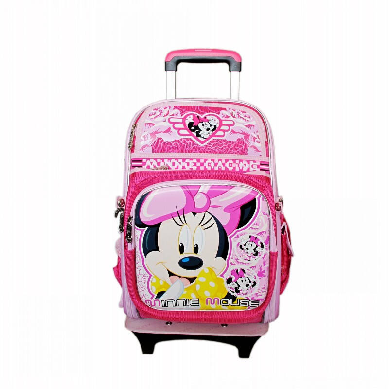 disney迪士尼米奇系列可脱卸减负太空拉杆书包sm20200 玫红