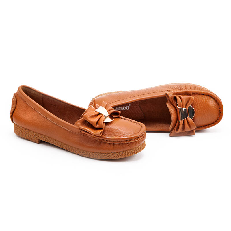 美国犀牛meixi 正品女鞋 清新简约 时尚蝴蝶结女士日常休闲单鞋 超软