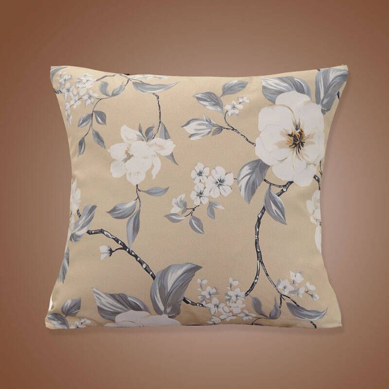 中国风暗香 大花方形靠枕套 沙发靠垫 大靠枕 帆布抱枕 花朵款 55*