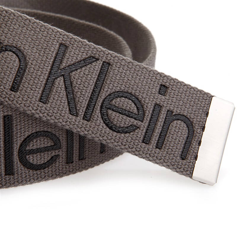 calvinkleinck卡文克莱中性织布经典logo灰色时尚腰带m41005062032