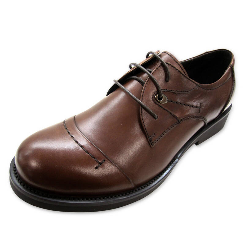 宾奴新款商务正装皮鞋真牛皮低帮系带男鞋923271300黑色923271301棕色