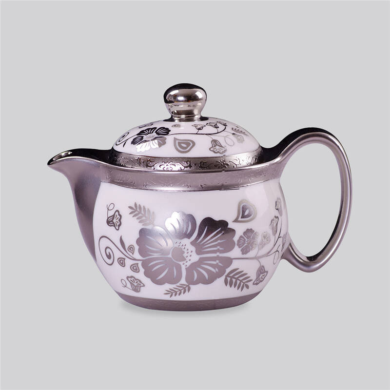 金冠陶瓷 景德镇高档功夫茶具整套套装7头白金脚花