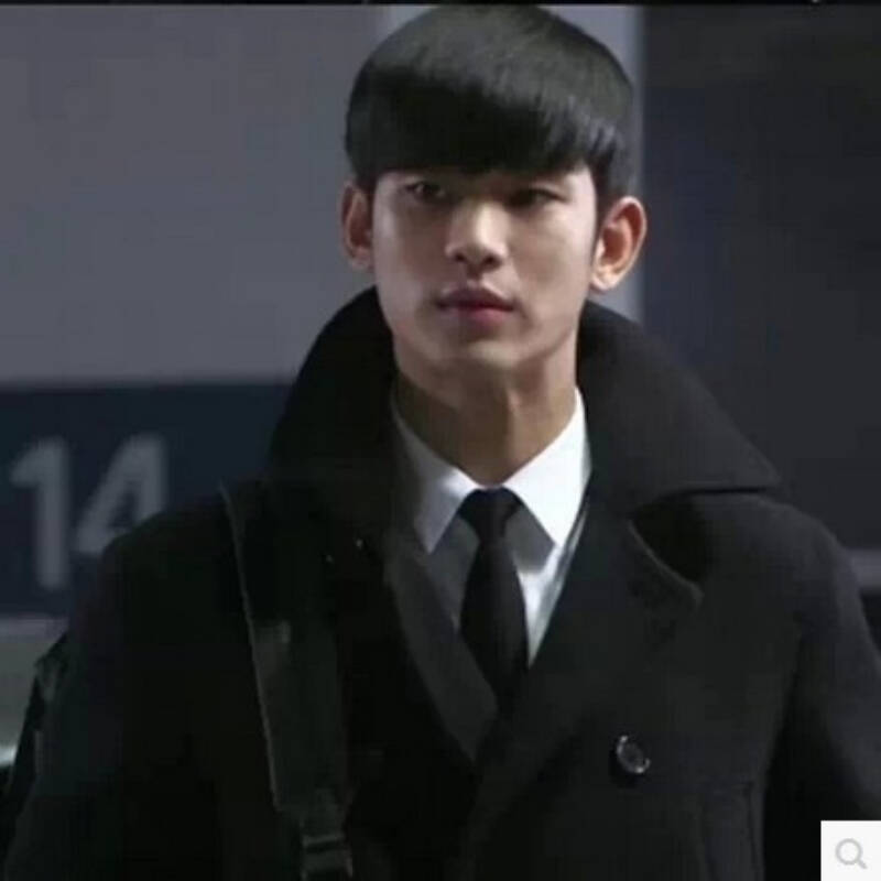 来自星星的你男装都敏俊金秀贤同款毛呢外套大衣双排扣风衣呢大衣