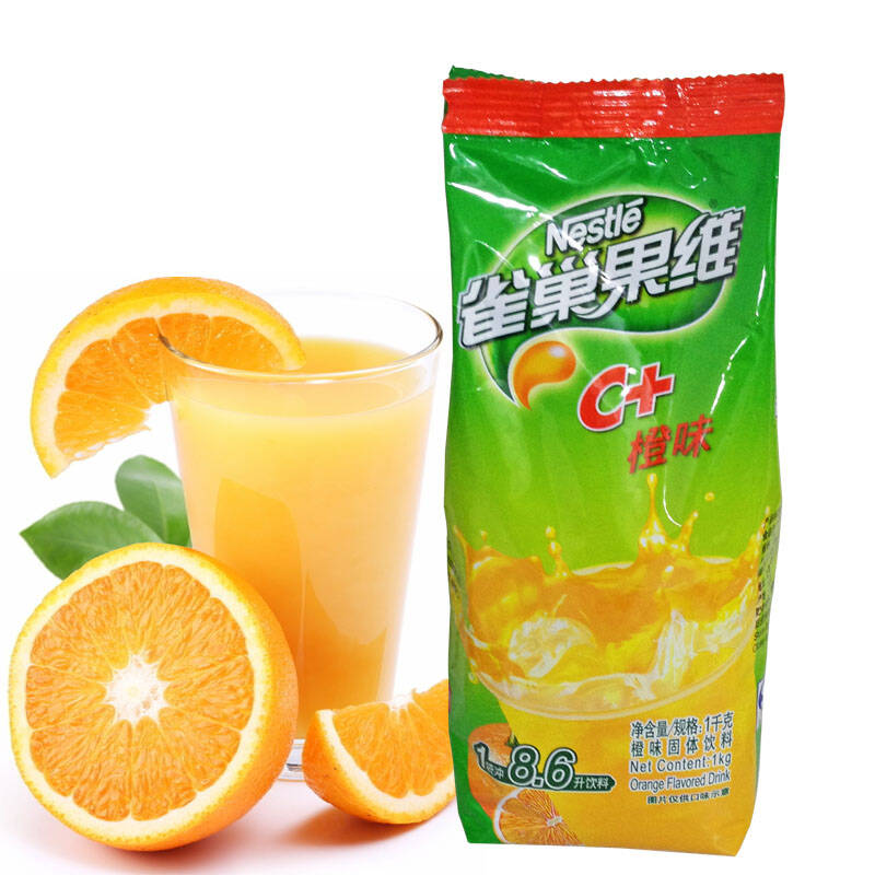 雀巢nestle 果维c 橙味果珍1000g/袋×2袋