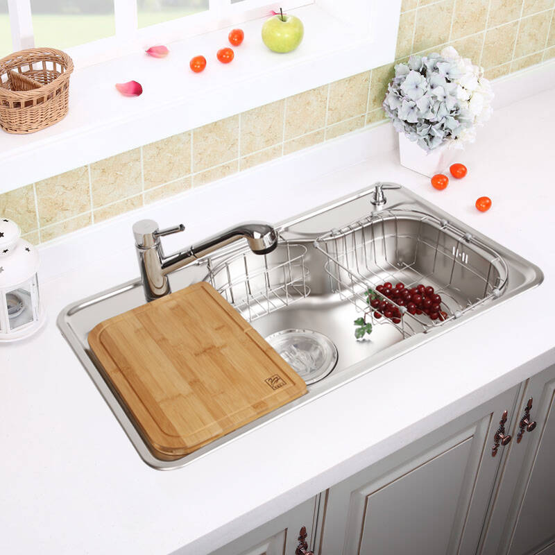 白鸟(baekjo)ds850不锈钢水槽 送菜板 韩国原装进口 多重套餐,多重