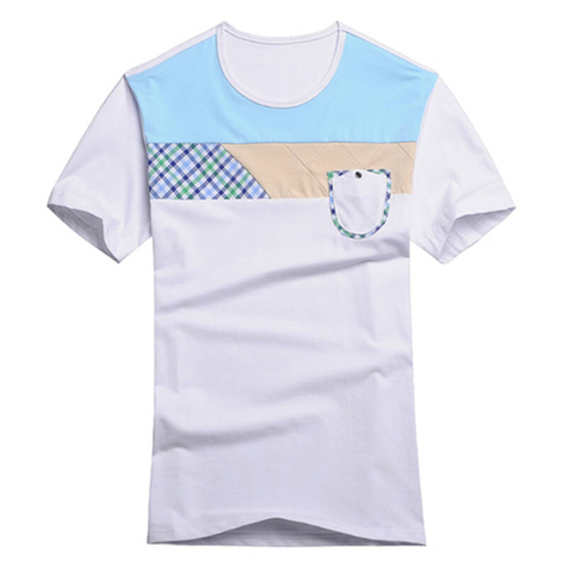 草根神话 阳光百搭男士棉质圆领短袖t恤1015 t006p35 白色 l