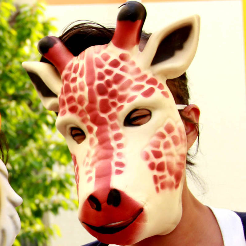 oodparty 化装舞会 节目表演装饰 动物面具 泡沫环保面具 长颈鹿面具