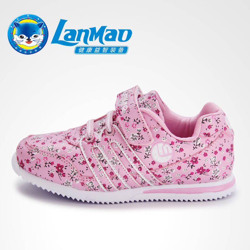 蓝猫童鞋 2014春季新款儿童运动鞋女童鞋 时尚潮韩版0893 粉红 32/内