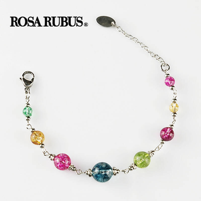 rosarubus 巴西白水晶 碧玺糖果色 手链 女 时尚 水钻 b11095