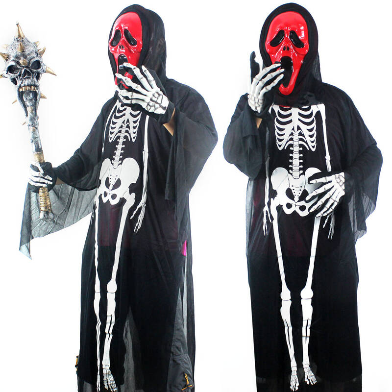 仕彩 面具 恐怖装饰道具鬼脸整人骷髅头套鬼屋尖叫面具 白色尖叫面具