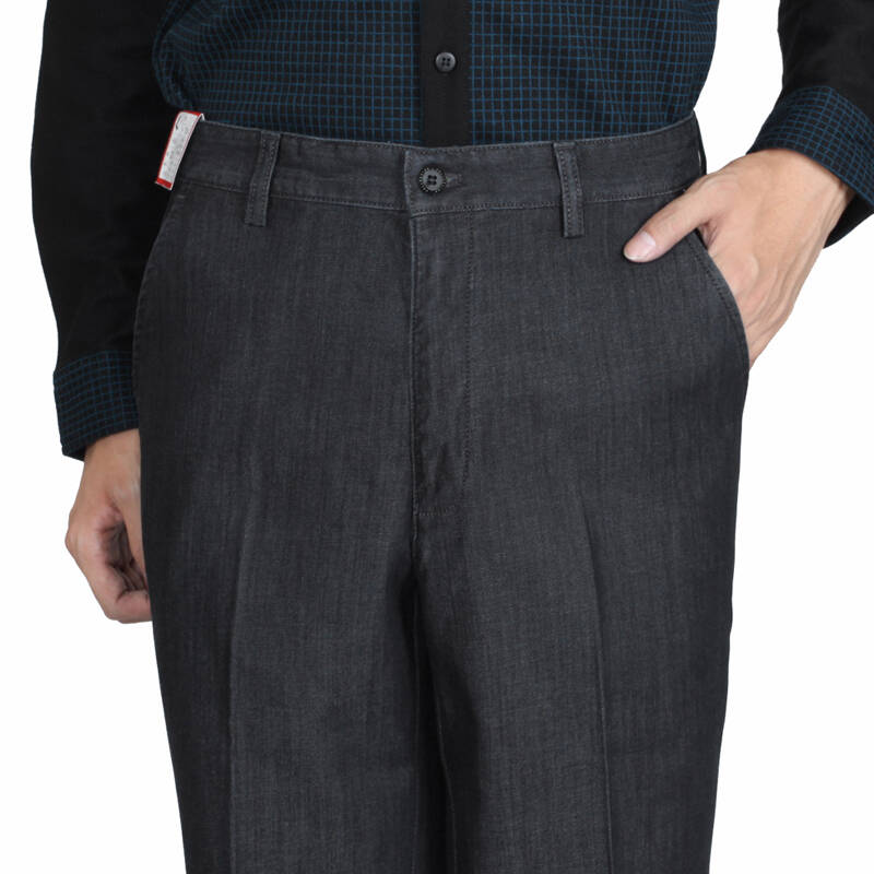 三利正品休闲裤 13秋冬新款男裤子 男士纯色长裤 休闲裤男88203-2 黑