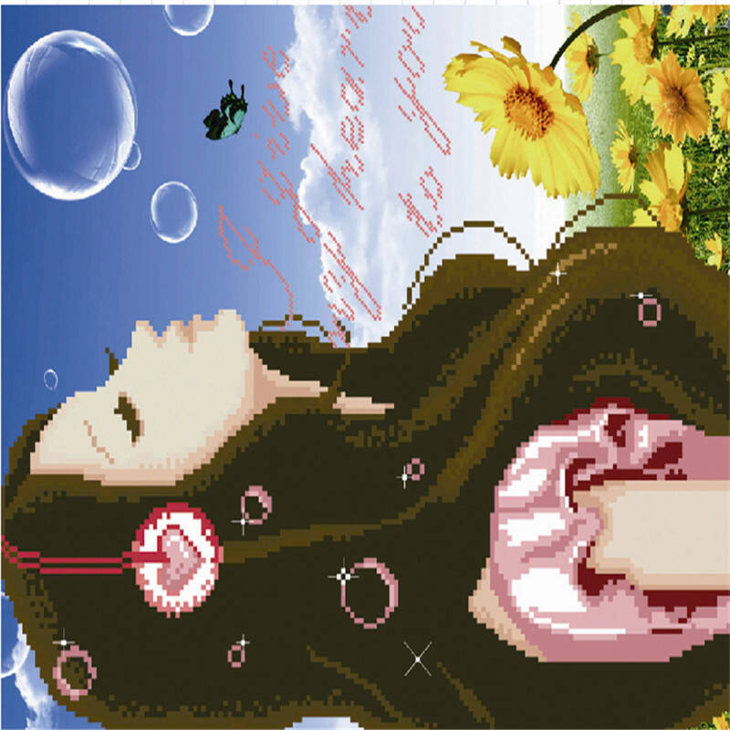 淘淘佰度(ttbd)十字绣 钻石画 人物 倾听心声 卡通 童房卧室尺寸51*62