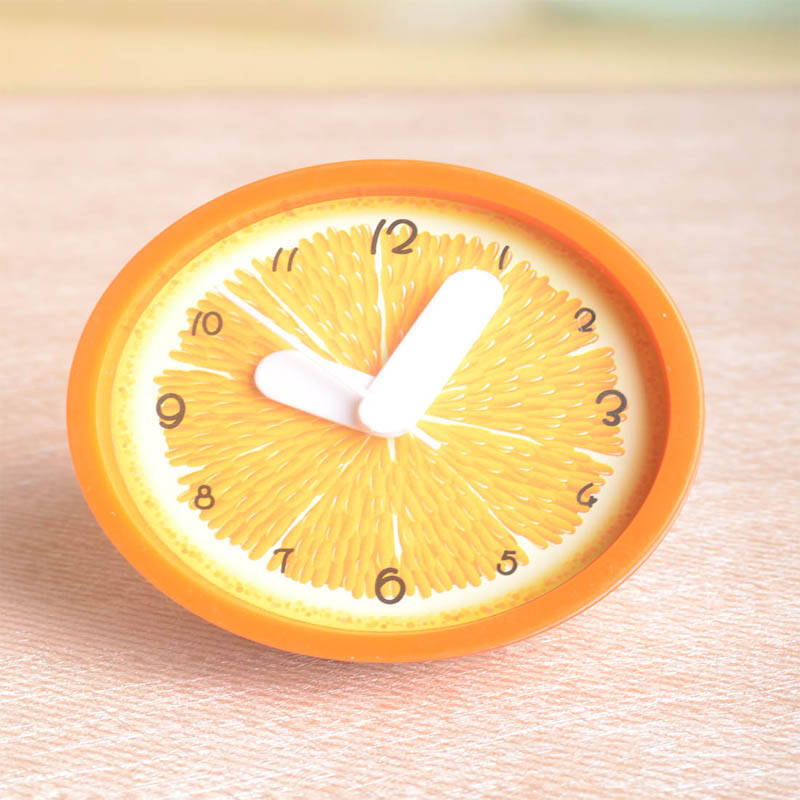 时尚不倒翁水果系列创意新奇水果钟表(橙子)