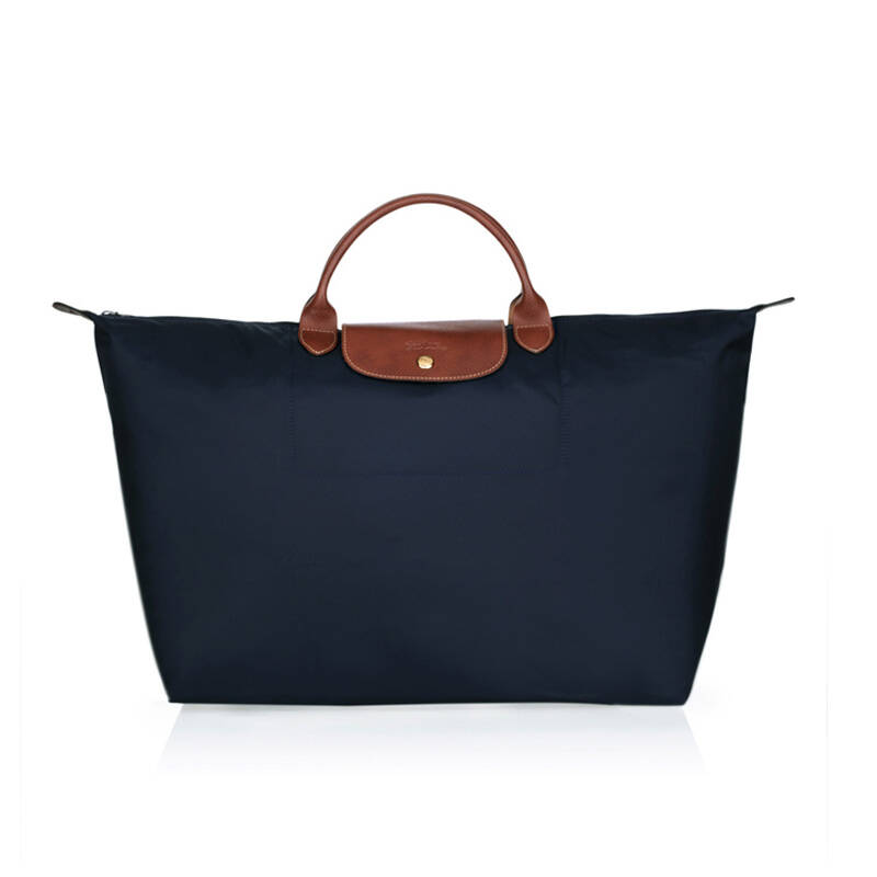 longchamp 珑骧女士短柄大号尼龙配皮手提包lch-1624-089 海军蓝
