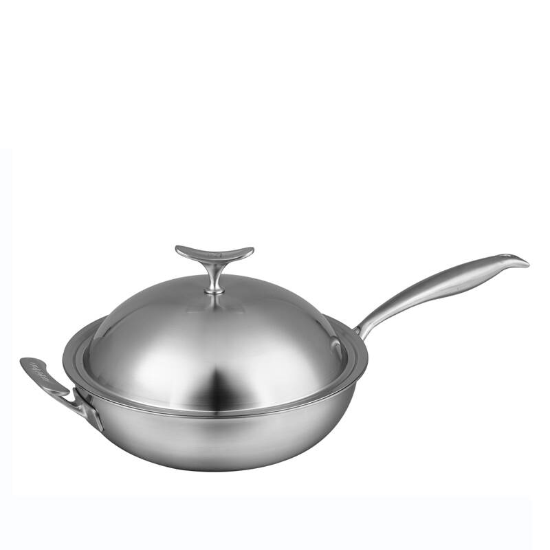 戴德daeden盛宴系列30*9.5cm单柄炒锅dd024(拉丝)(五层复合结构)