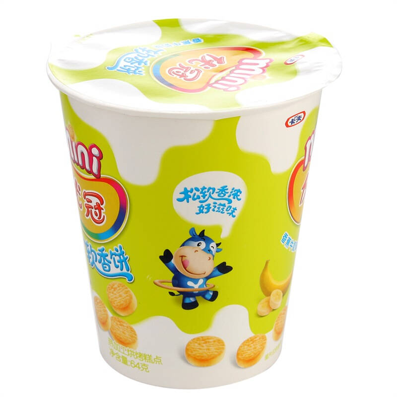 优冠mini香蕉牛奶味软香饼64g