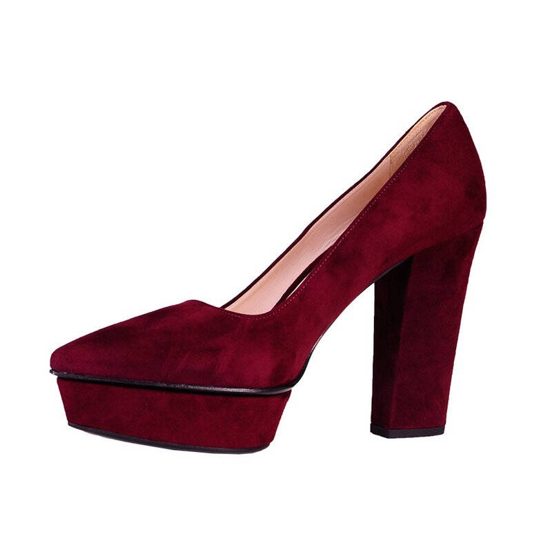 prada 普拉达 女士时尚粗跟尖头单鞋 1ip257 u53 403 红色 39