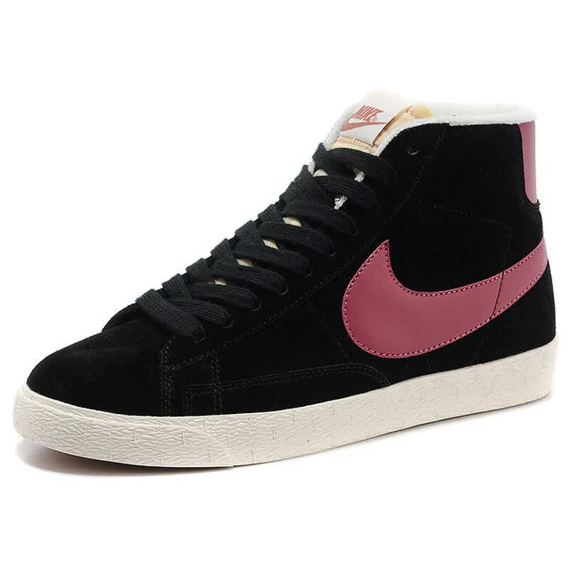 耐克nike 新款 blazer开拓者女款休闲高帮板鞋 518171-003 黑粉 36