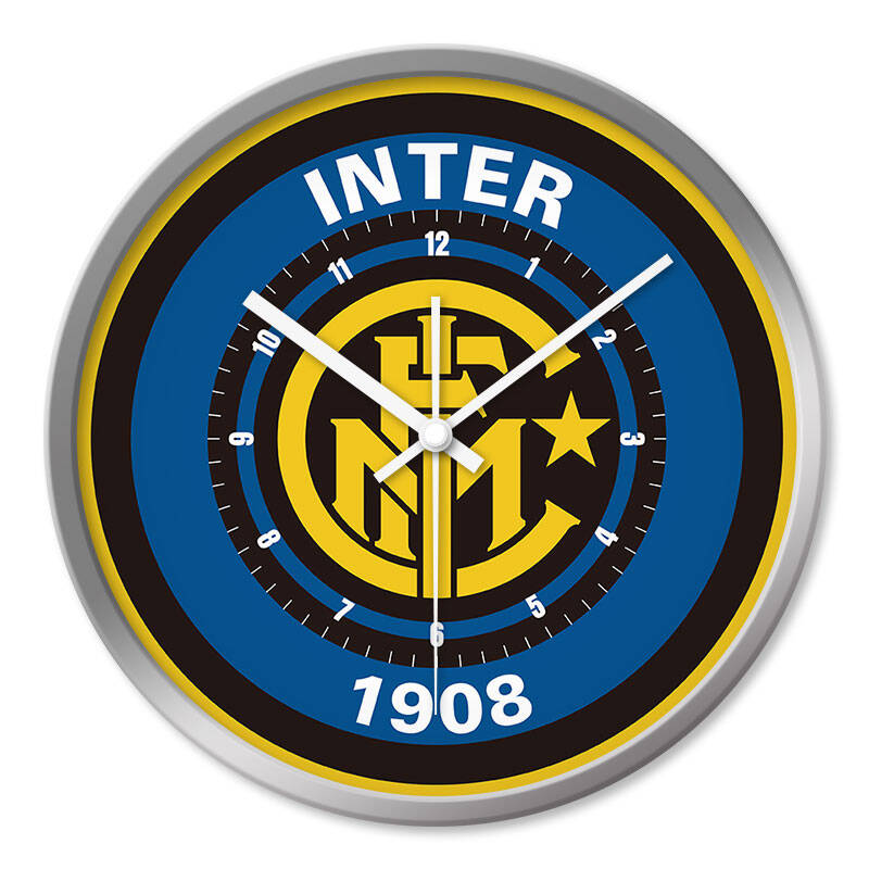时光机 客厅创意挂钟蛇精灵国际米兰队1908欧冠三冠王标志蓝色超静音