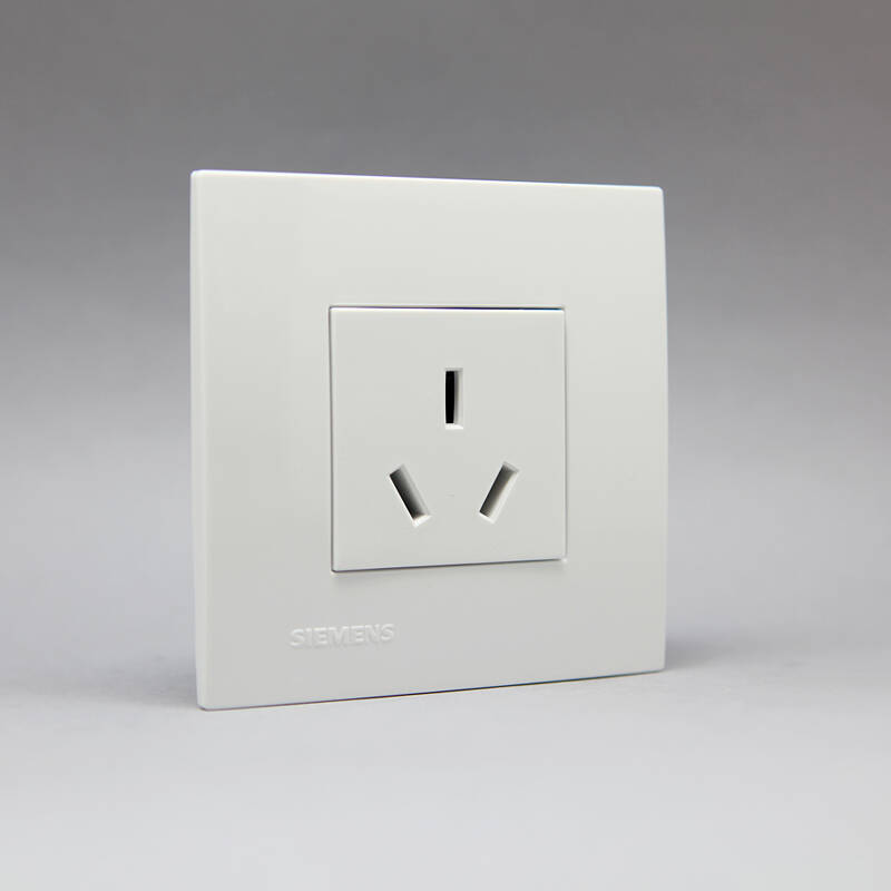 西门子开关插座 灵致系列 雅白色 16a三孔空调插座 热水器插座 16a