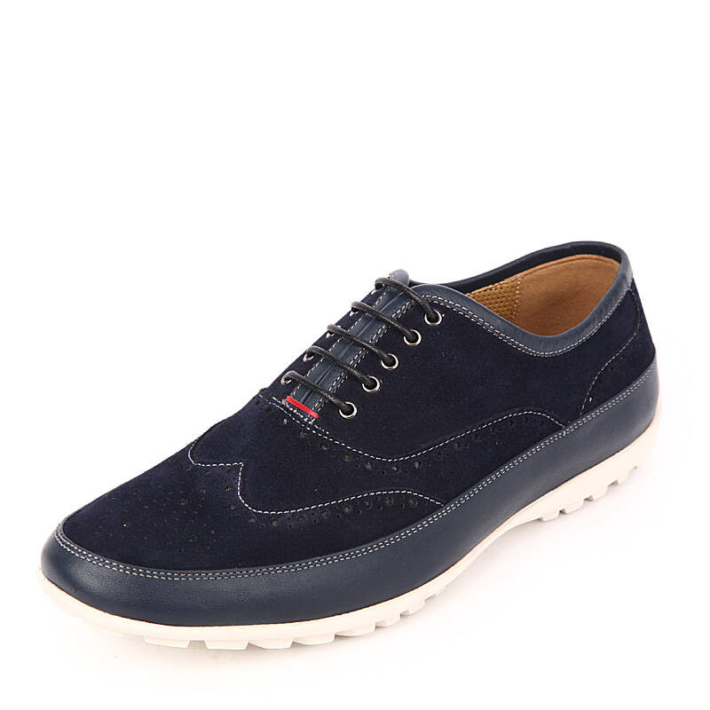 万里马wanlima2014春秋新品单鞋高档牛皮压花英伦时尚商务休闲简约