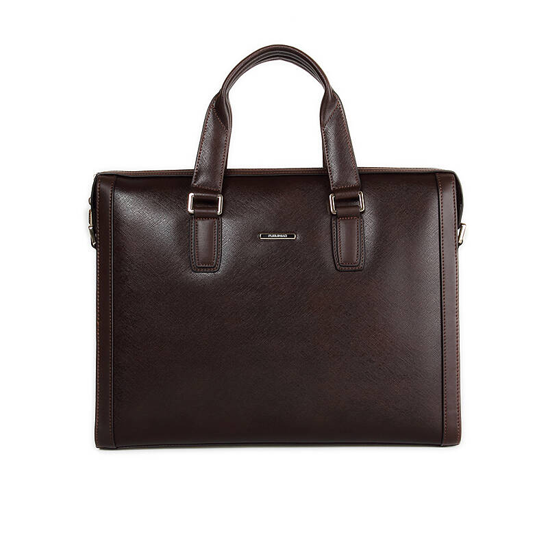 富贵鸟 真皮牛皮男士商务手提单肩公文包321131503 啡色 统码
