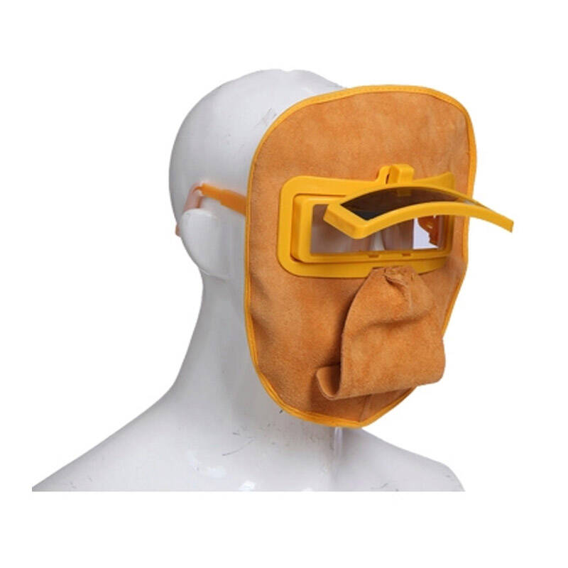 新款全牛皮电焊防护面罩眼镜 焊工烧焊防紫外线面罩具
