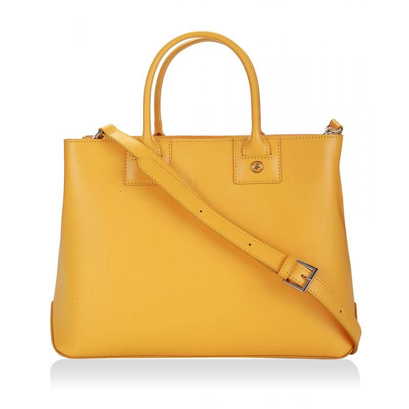 阿尼亚斯贝agnes b.女包手提包 单肩包 斜挎包黄色牛皮k796vlm4 225