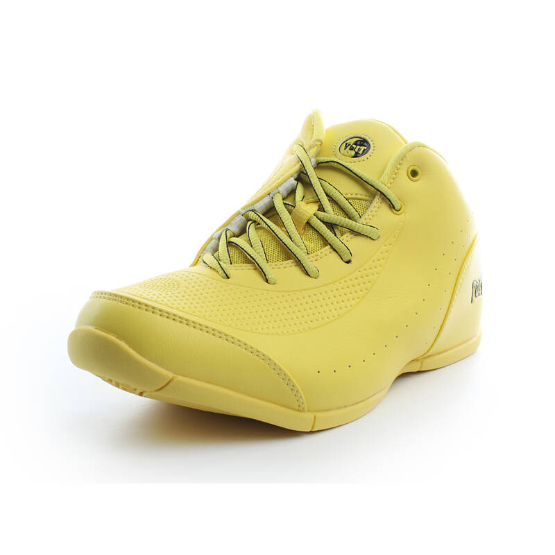 沃特voit男款耐磨中帮水泥地篮球鞋 123160784 柠黄/黑 44