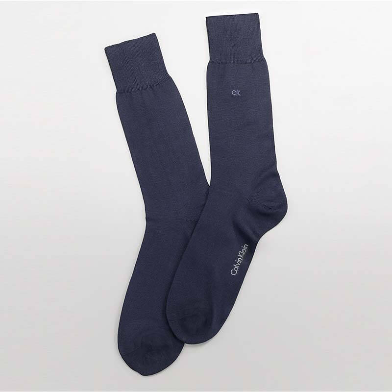klein/ck 秋冬新款 男士高帮袜子 休闲款 三色入 48000103 藏蓝色