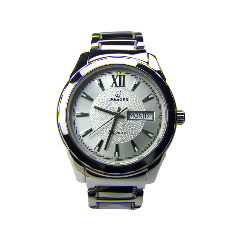 欧雷格oreager 瑞士男表女表石英表钢带白表盘男士情侣表 og-9129sa