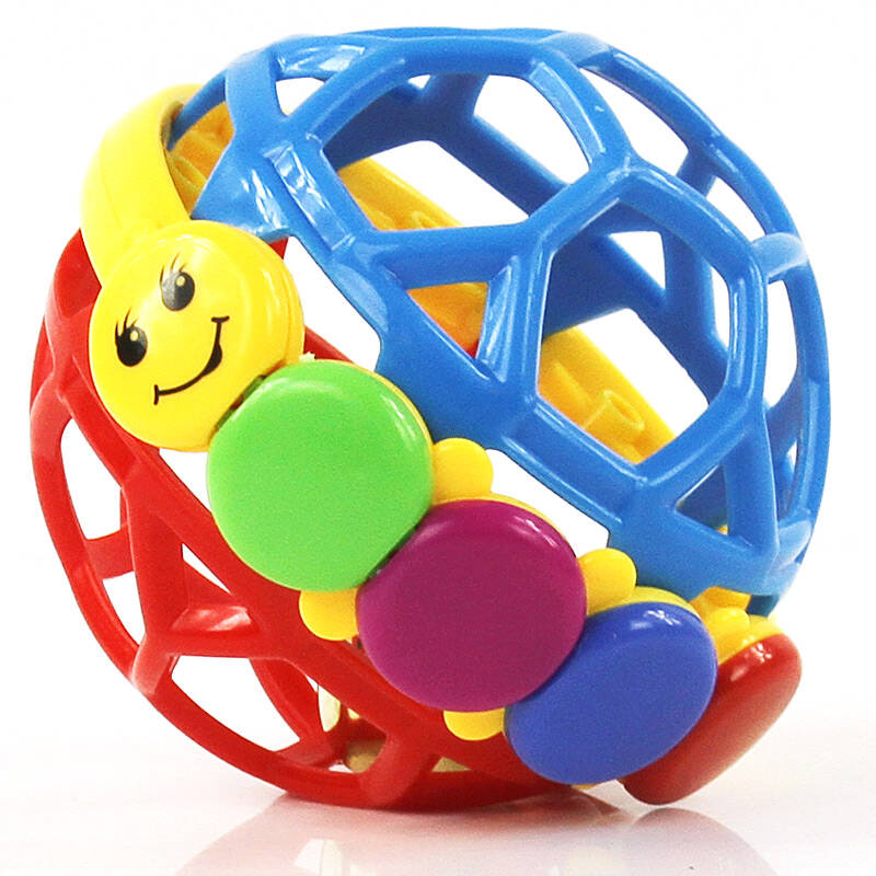 宝丽 玩具球 婴儿玩具0-1岁手抓球 益智滚滚球玩具 响铃健身球