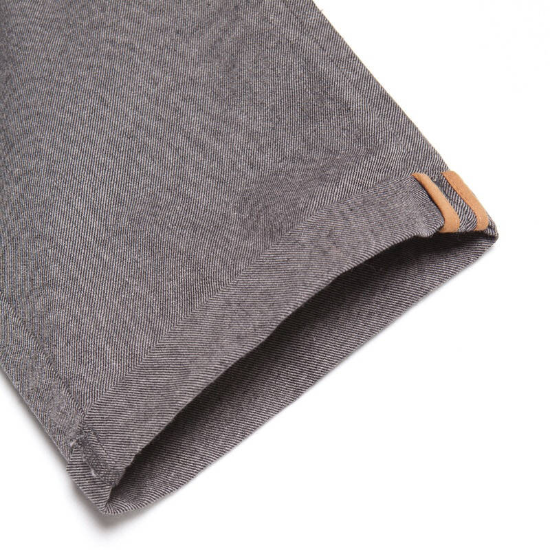 ehomme 艾格男装 翻边拼色休闲长裤 13120306360 灰色 m