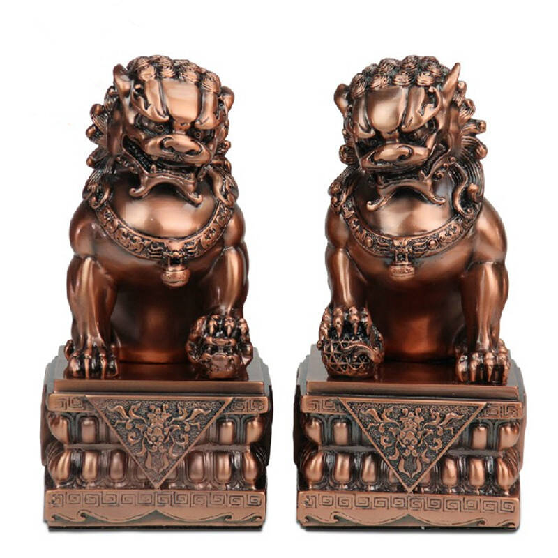 镇宅铜狮 狮子一对大号招财摆件 开业礼品办公室风水