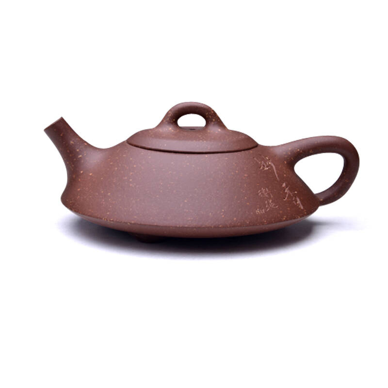 壶中世界 宜兴名家紫砂壶 (东坡石瓢壶一) 原矿底槽清调砂 紫砂茶具