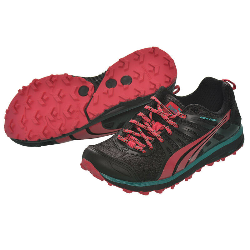 彪马/puma running 女士低帮鞋 186531 黑色-浮雕灰-粉红 35.