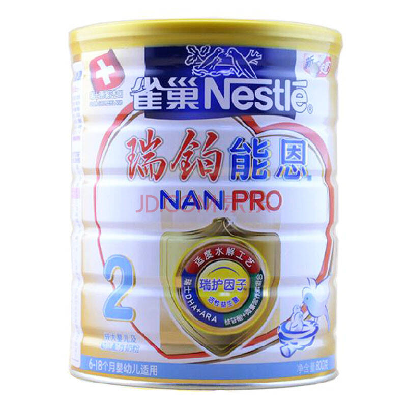 雀巢 瑞铂能恩较大婴儿及幼儿配方奶粉 2段 800g 4罐