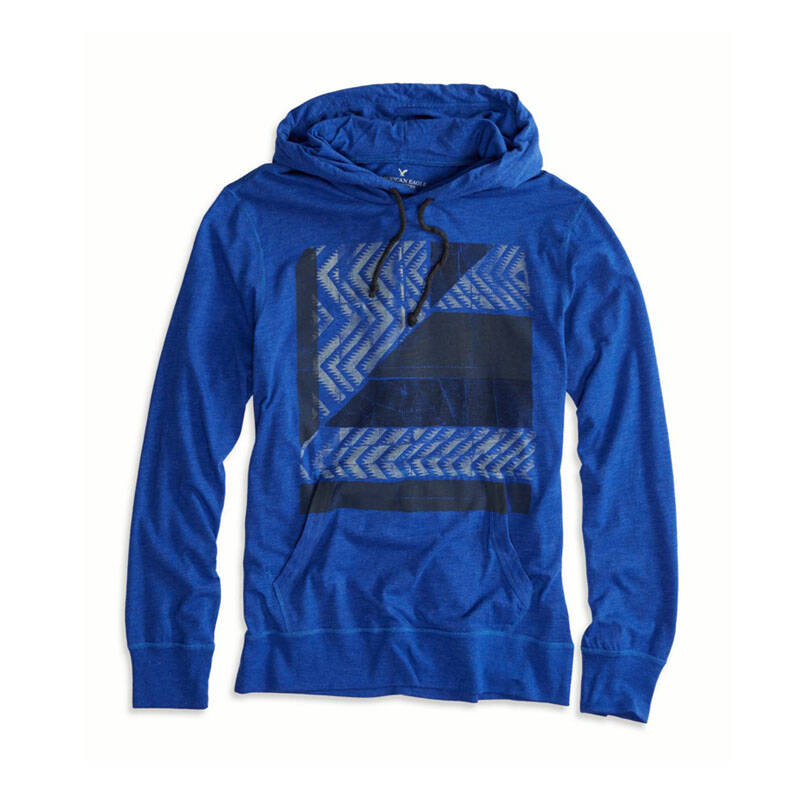 海淘花american eagle/ae美国鹰 男士卫衣 蓝色 xxl