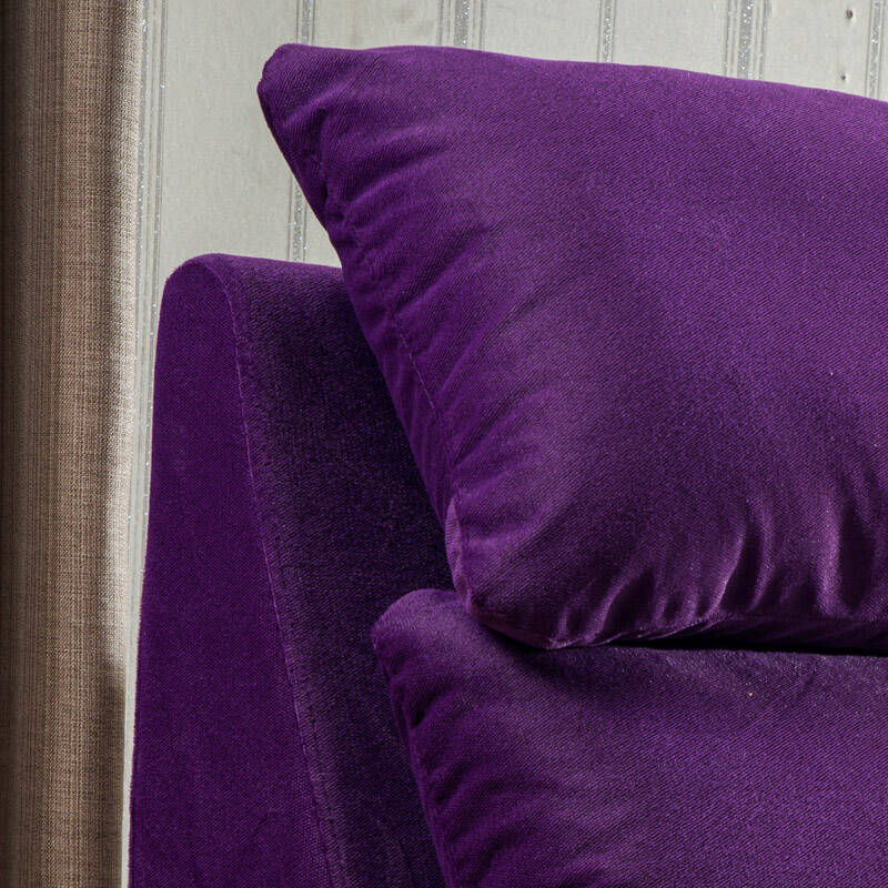 丽美诗 布床 双人布艺床 卧室家具 1116 紫色 1.5*1.9米