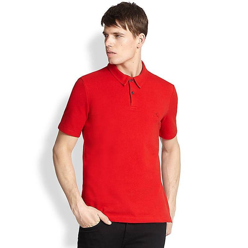 巴宝莉 burberry 男式短袖polo衫 q00153352 bright red s