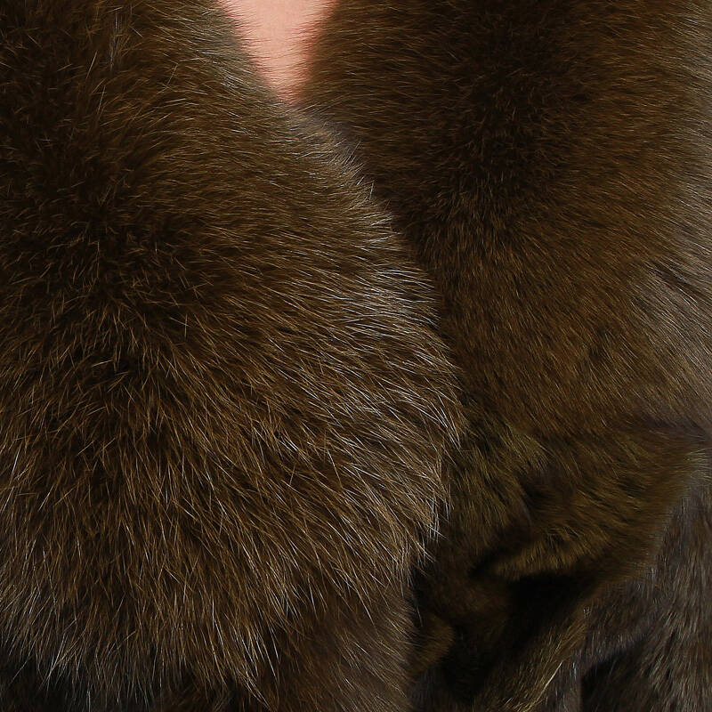 2014秋冬新款 海宁中老年皮草女妈妈款 中年狐狸毛领野兔毛大衣中长款