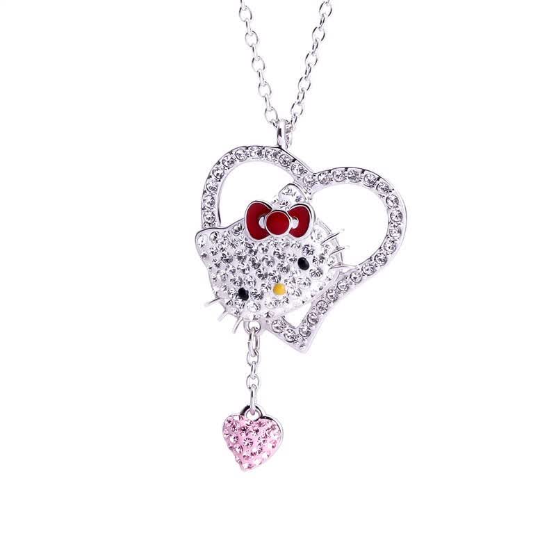 swarovski 施华洛世奇 hellokitty 心形水晶项链 1106120 京东自营