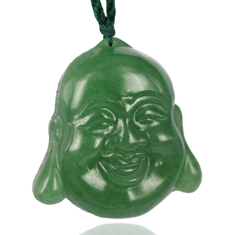 雅人韵饰 东陵玉大号女款佛吊坠 玉坠玉石挂件 弥勒佛项链 送女友 scy