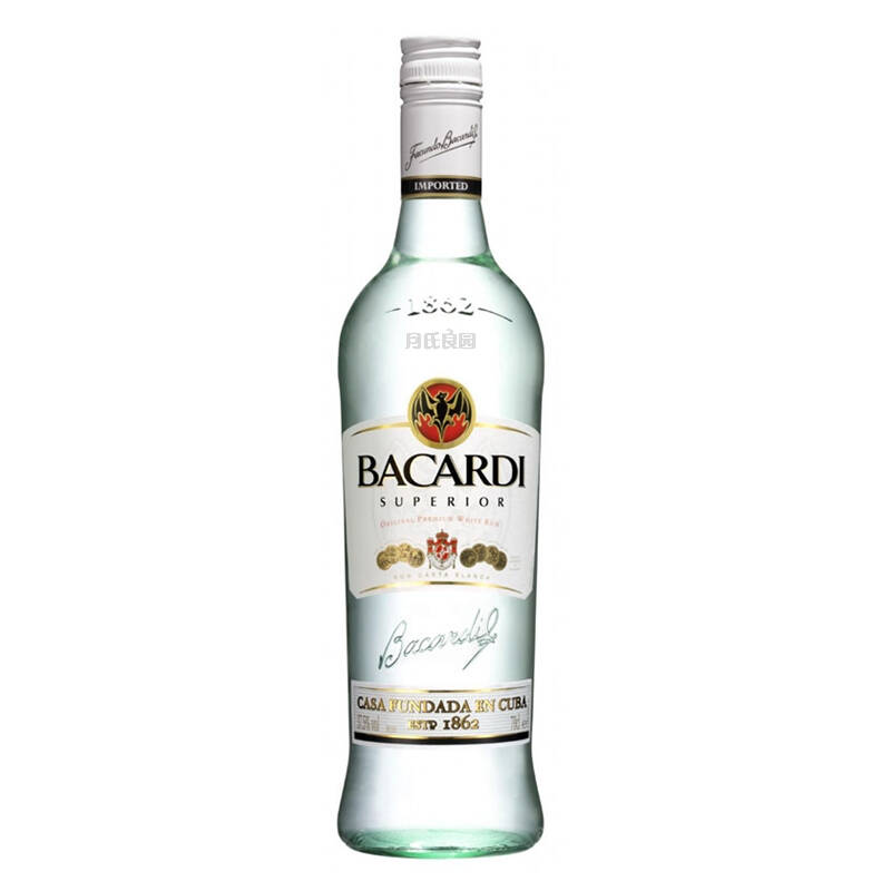 bacardi百加得超级白朗姆酒 750ml