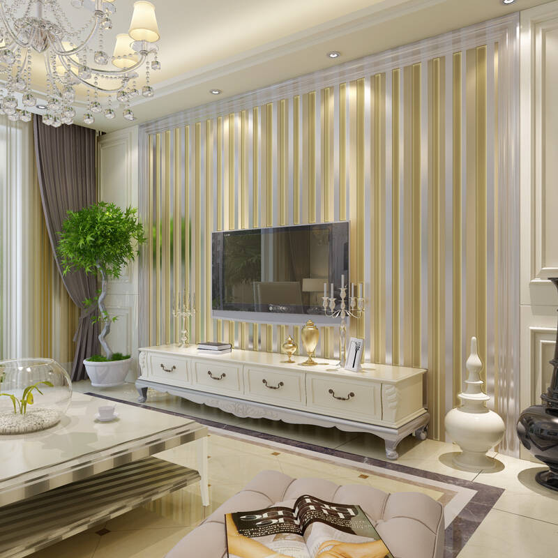 纸尚美学天鹅绒墙纸 现代简约无纺布底 n66013客厅电视背景墙壁纸 n6