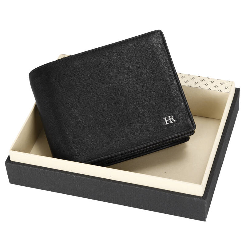 hr赫莲娜新款正品商务男士牛皮长款对折钱包钱夹h53-000330a1/21a1/11