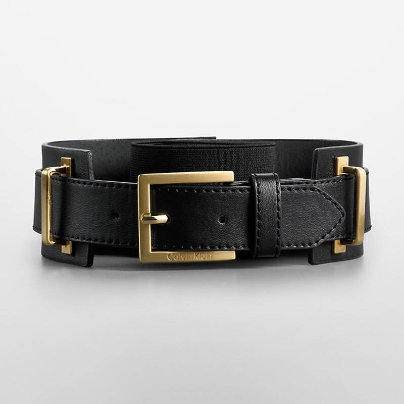 calvin klein/ck 新品 女士 弹力松紧腰带ck皮带 31006174 黑色 38